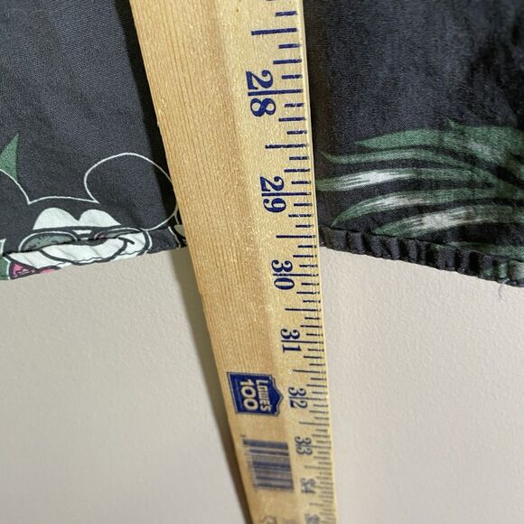 NEFF DISNEY Shirt  Mens Large Mickey Mouse Blue Floral Hawaiian Button Up Cotton - Picture 11 of 14